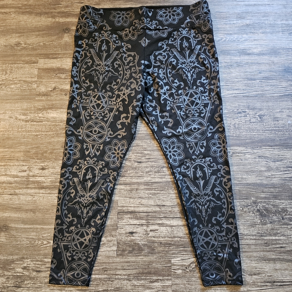 NWT Killstar Light Speed Leggings in Black - 4XL Plus Size